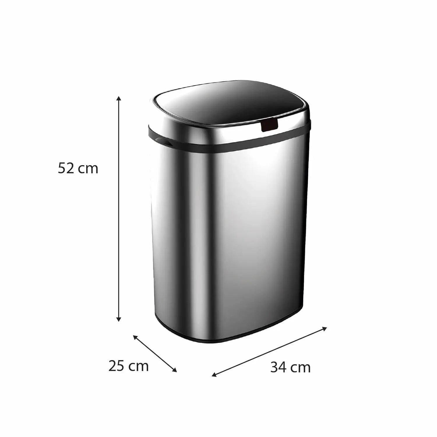 Hot Sale 50L Stainless Steel Sensor Trash Can Smart Electronic Indoor Bin for Kitchen Office Bedroom
