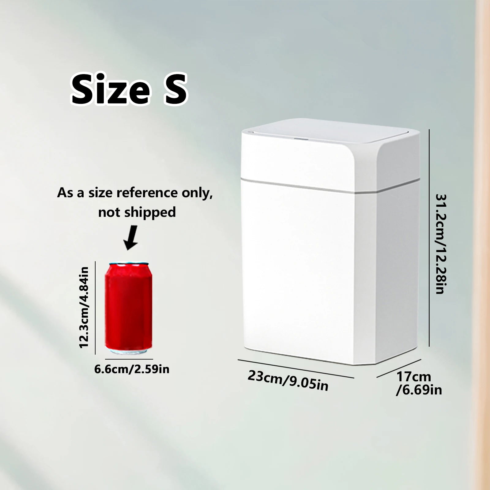 Smart Sensor Trash Can Intelligent Touchless Trash Can Quiet Auto Motion Sensor Rubbish for Kitchen Bathroom Office