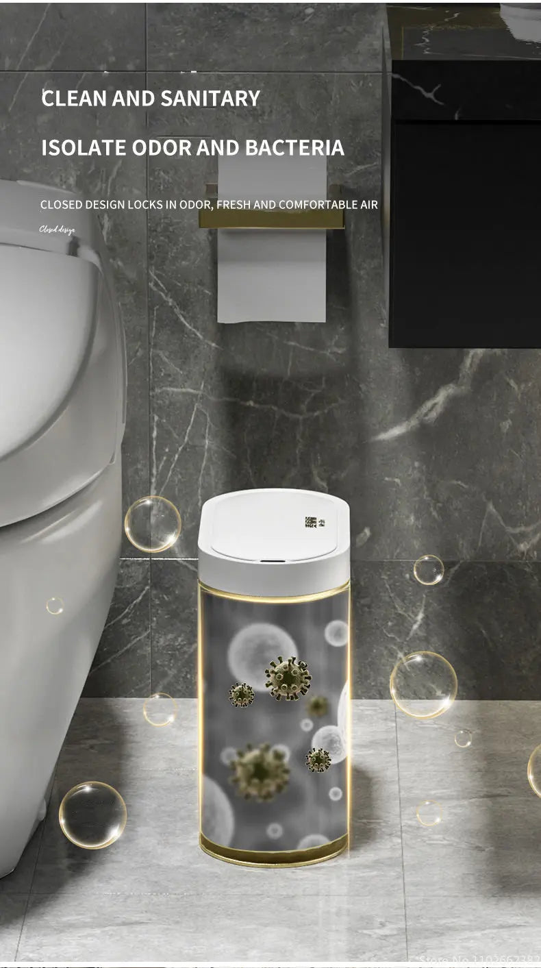 5L/7L/9L Smart Trash Can Electronic Automatic Smart Sensor Garbage Bin Household Toilet Waste Garbage Can for Kitchen Bathroom