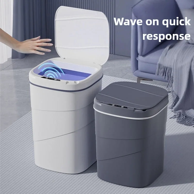 Smart Sensor Automatic Electric Trash Can Large Capacity Home Kitchen Living Room Modern Creative Waste Bin