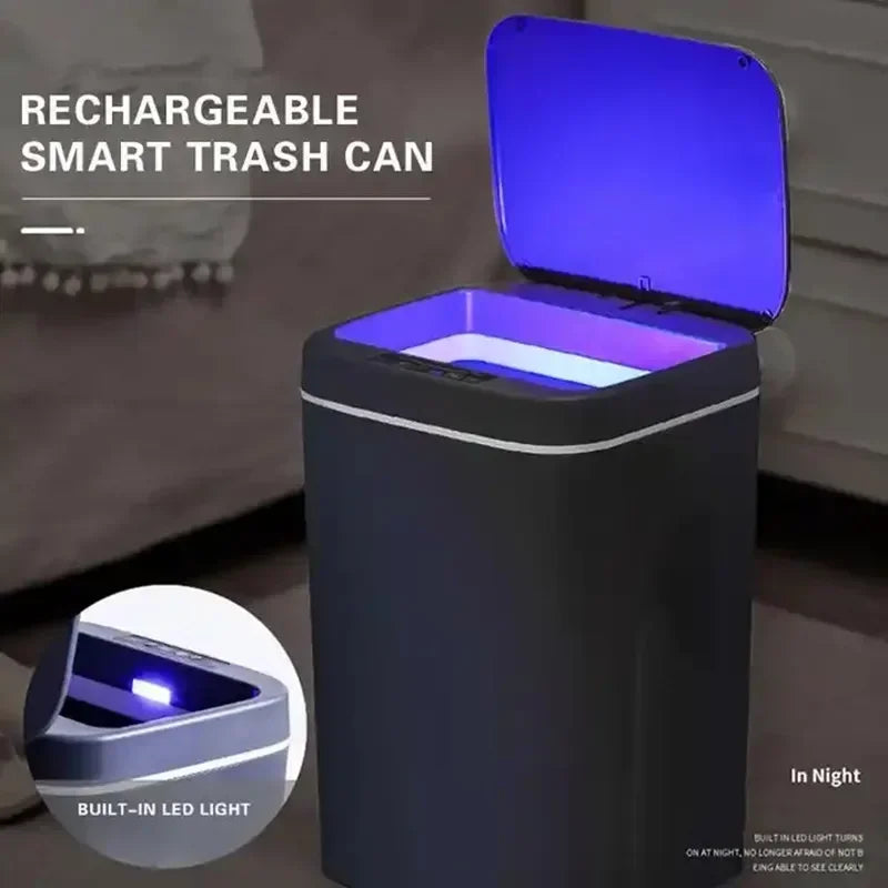 12/14/16L Smart Induction Trash Can Cover Lid Electric Garbage Cans Special Lid Automatic Garbage Can Cover Smart Dustbin Lids