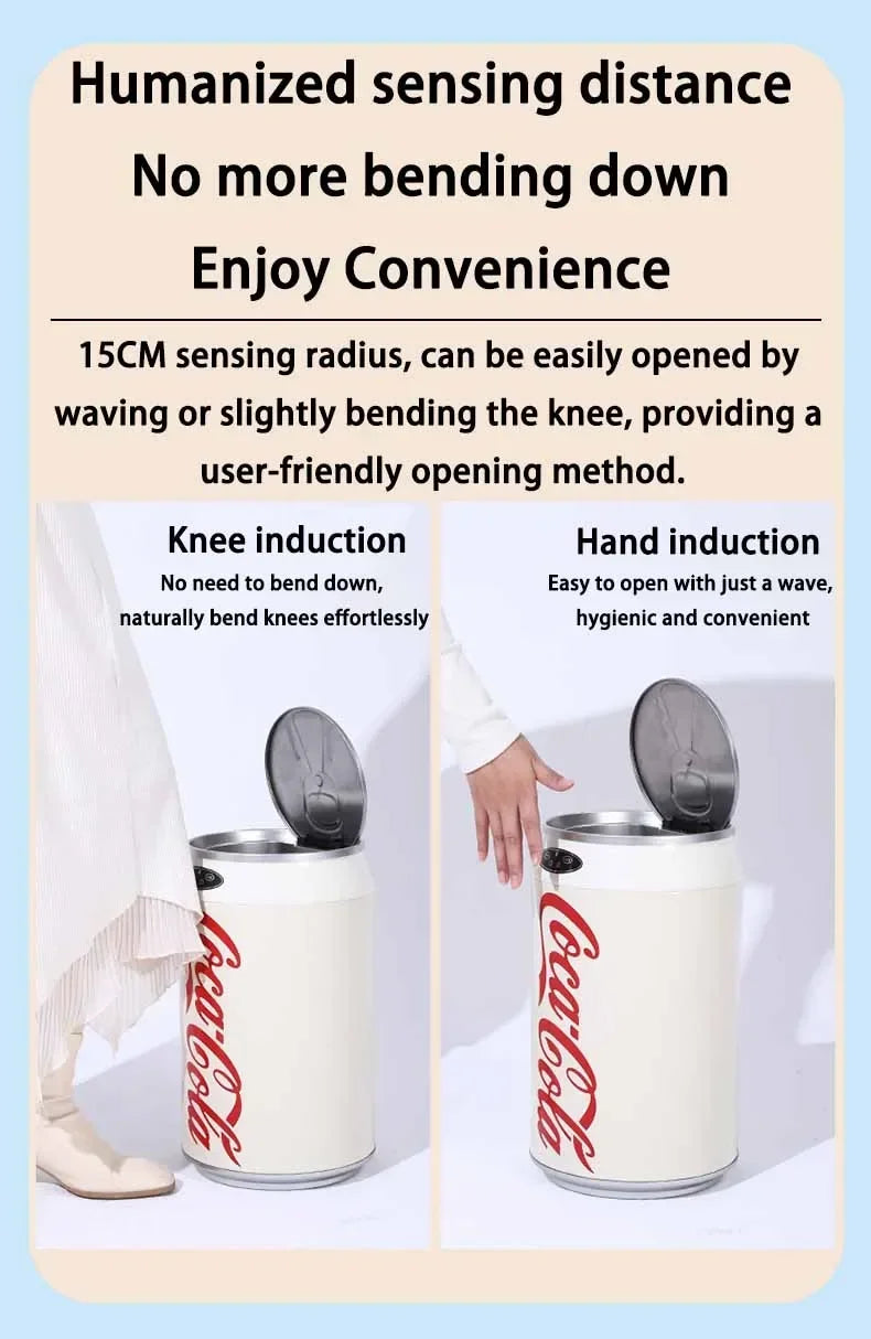 Automatic Waste Bins Creative Round Trash Can with Lid Wastebasket Design Garbage Baskets Bathroom Supplies Things for The Home