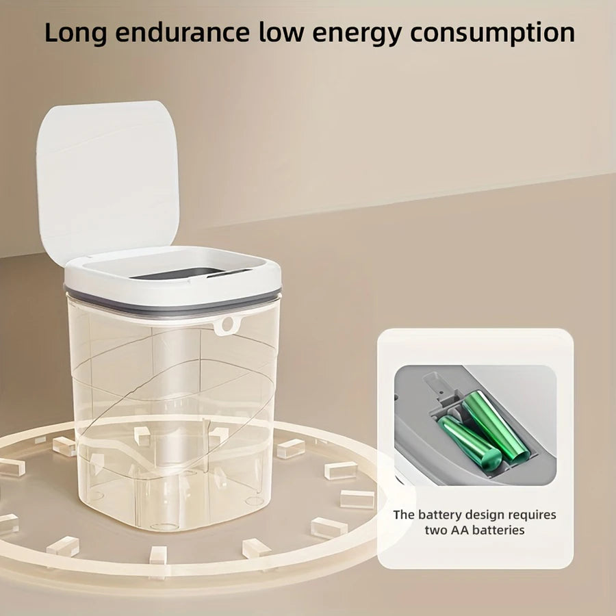 Smart Sensor Touchless Automatic Closing Trash Can Battery Powered for Kitchen Bathroom House Office