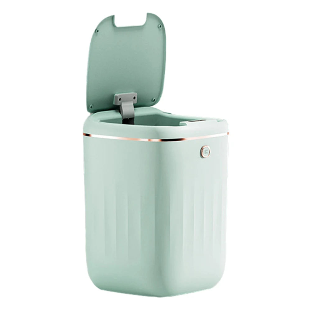 Household Garbage Bin Automatic Sensor Light Luxury Smart Wastebasket IPX5 Waterproof Large Capacity for Kitchen Bathroom Office