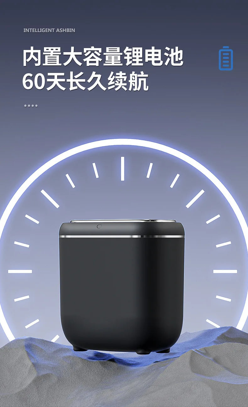 14L Smart Sensor trash can With Display Type-C Recharging Automatic Wastebin For Bathroom Kitchen Toilet Wastebasket Smart home