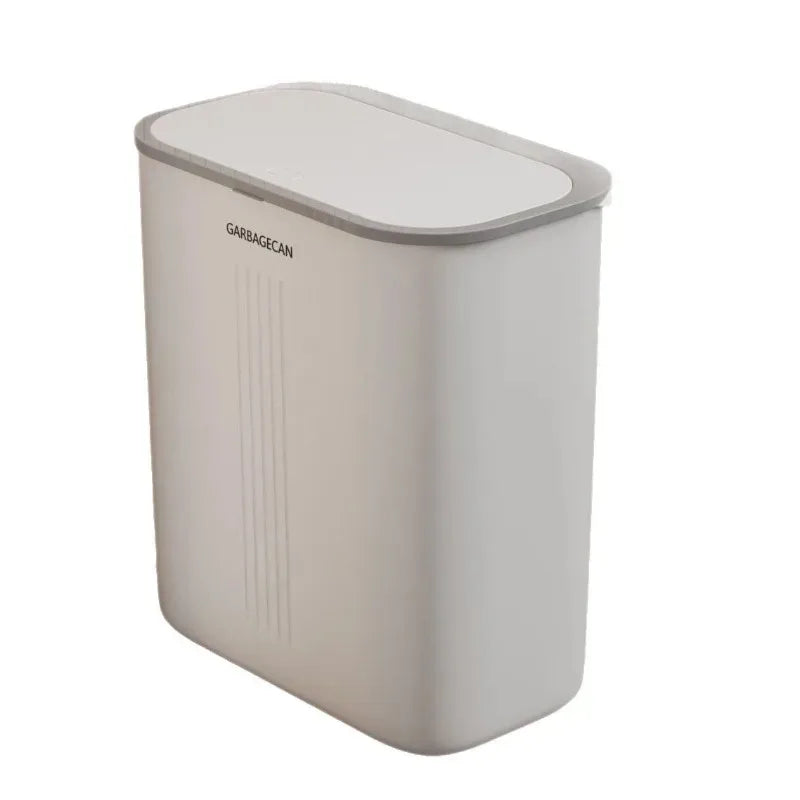 Trash can narrow slot toilet trash can with lid household toilet press with narrow style