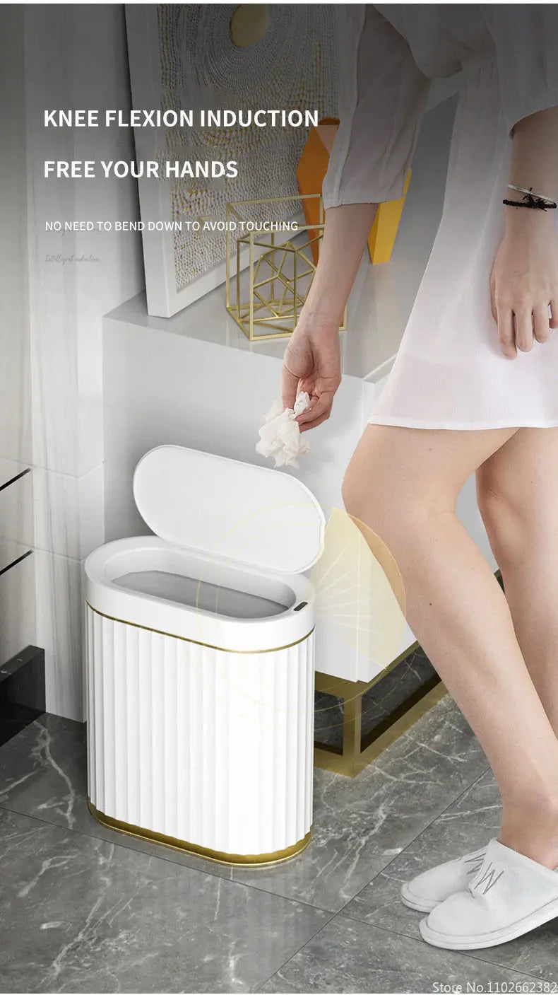 5L/7L/9L Smart Trash Can Electronic Automatic Smart Sensor Garbage Bin Household Toilet Waste Garbage Can for Kitchen Bathroom