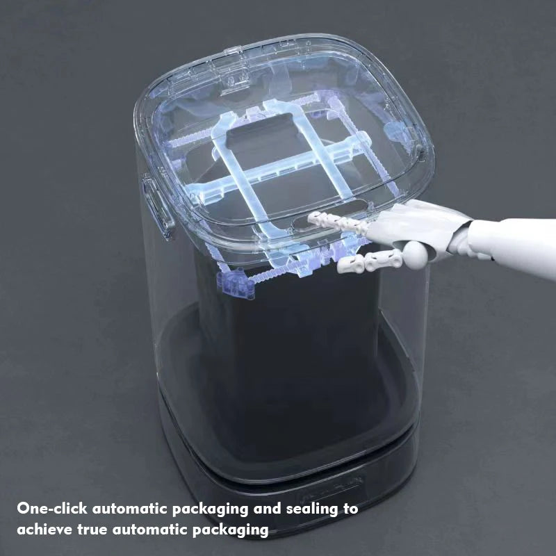 13L Smart Trash Can with Automatic Packing Garbage Bag Bathroom Toilet Trash Can Automatic Close Bag Adsorption Wastebasket