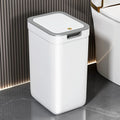 [Touchless Bathroom Trash Can] Odor-Sealing, Touchless Wall-Mounted Bathroom Trash Can | Durable Plastic, Rectangular Design wit
