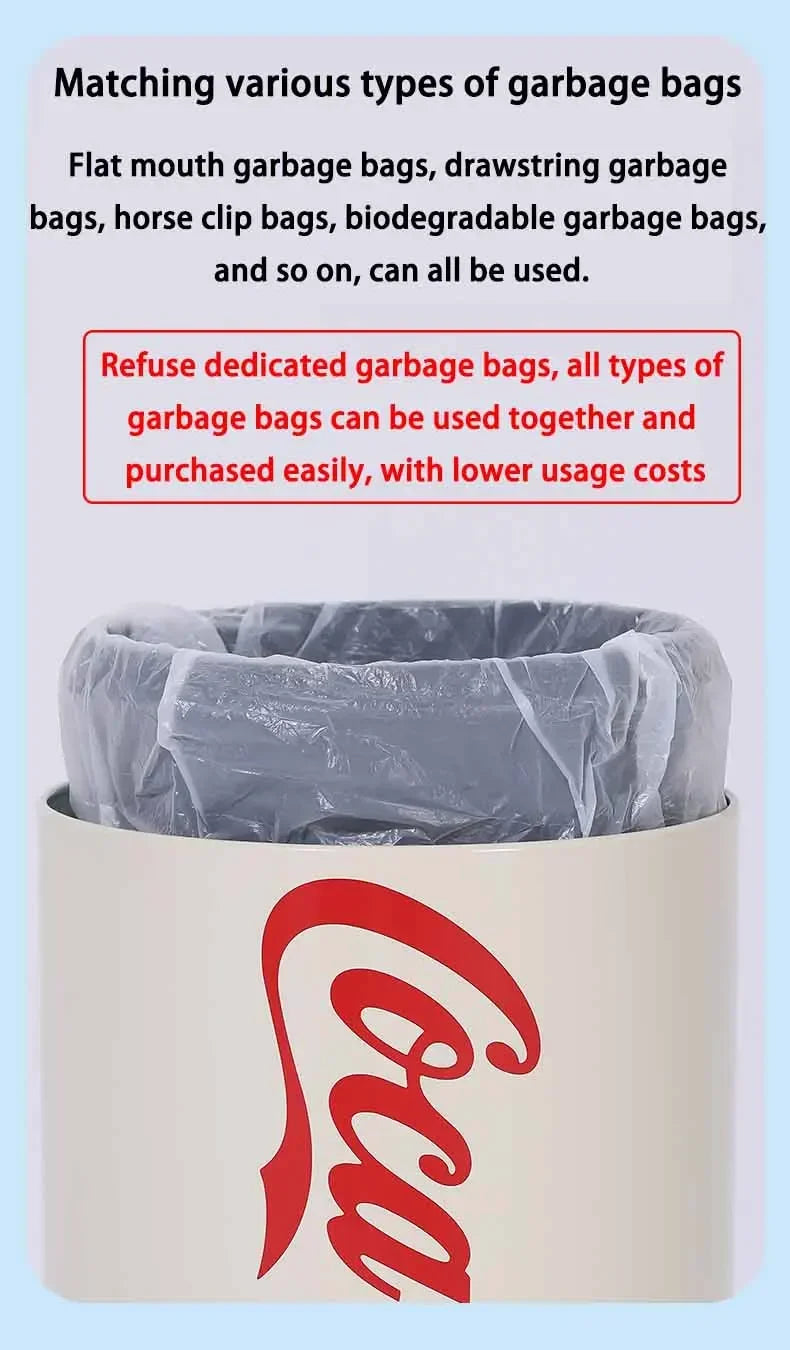 Automatic Waste Bins Creative Round Trash Can with Lid Wastebasket Design Garbage Baskets Bathroom Supplies Things for The Home