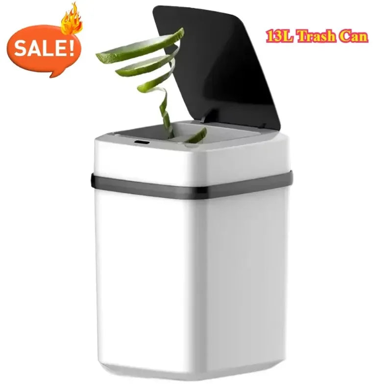 New Convenient Smart Sensing Trash Can, Kitchen Trash Can 13L, Bathroom Sensing Trash Can, Toilet Smart Trash Can, Garbage Bin