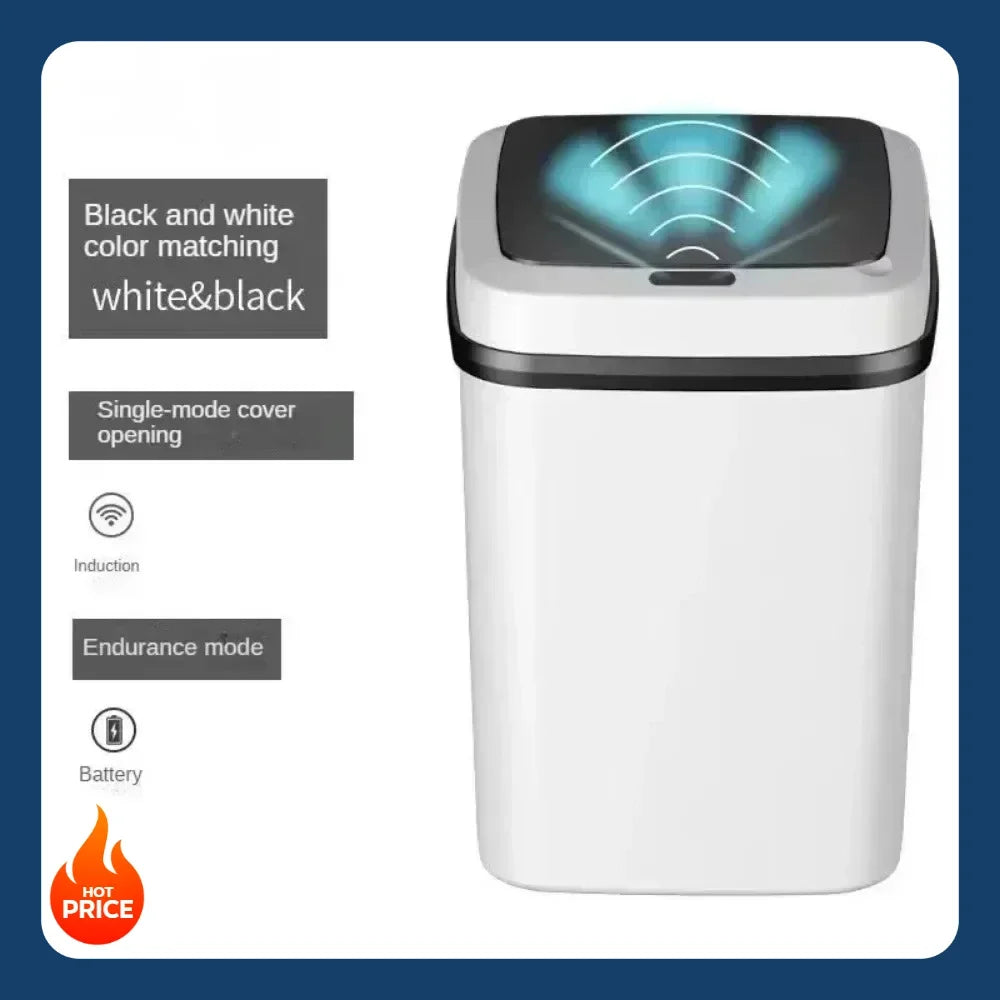 New Convenient Smart Sensing Trash Can, Kitchen Trash Can 13L, Bathroom Sensing Trash Can, Toilet Smart Trash Can, Garbage Bin