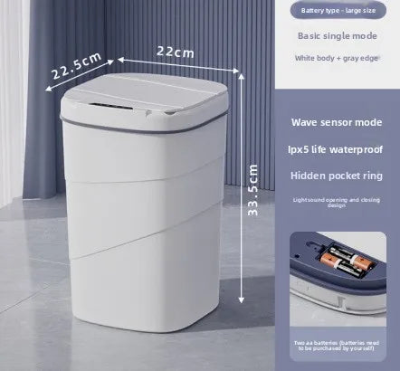 Smart Sensor Automatic Electric Trash Can Large Capacity Home Kitchen Living Room Modern Creative Waste Bin