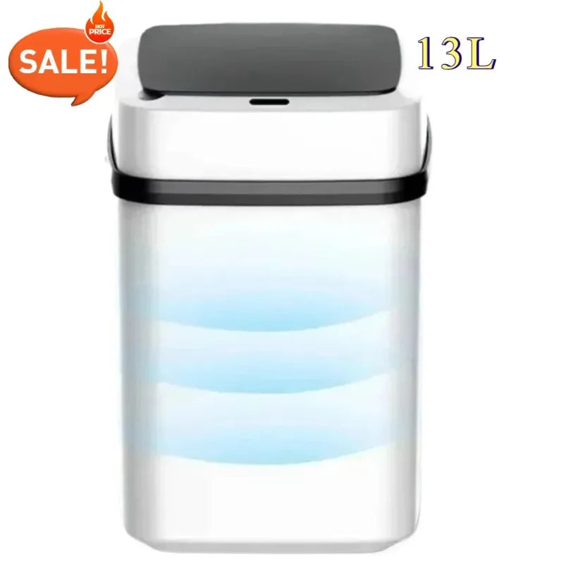 New Convenient Smart Sensing Trash Can, Kitchen Trash Can 13L, Bathroom Sensing Trash Can, Toilet Smart Trash Can, Garbage Bin