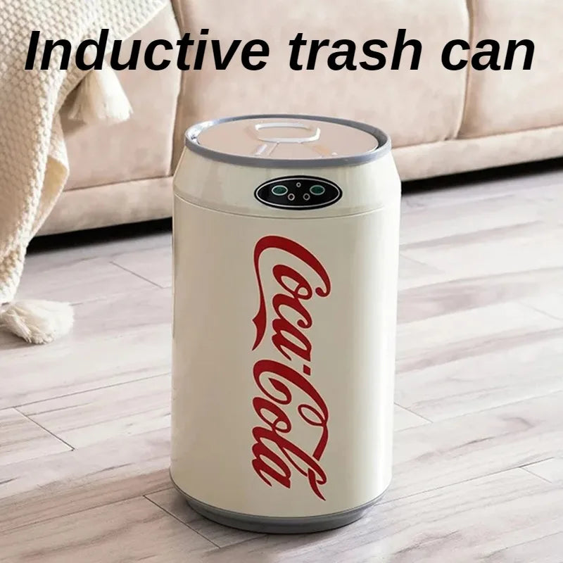 Automatic Waste Bins Creative Round Trash Can with Lid Wastebasket Design Garbage Baskets Bathroom Supplies Things for The Home