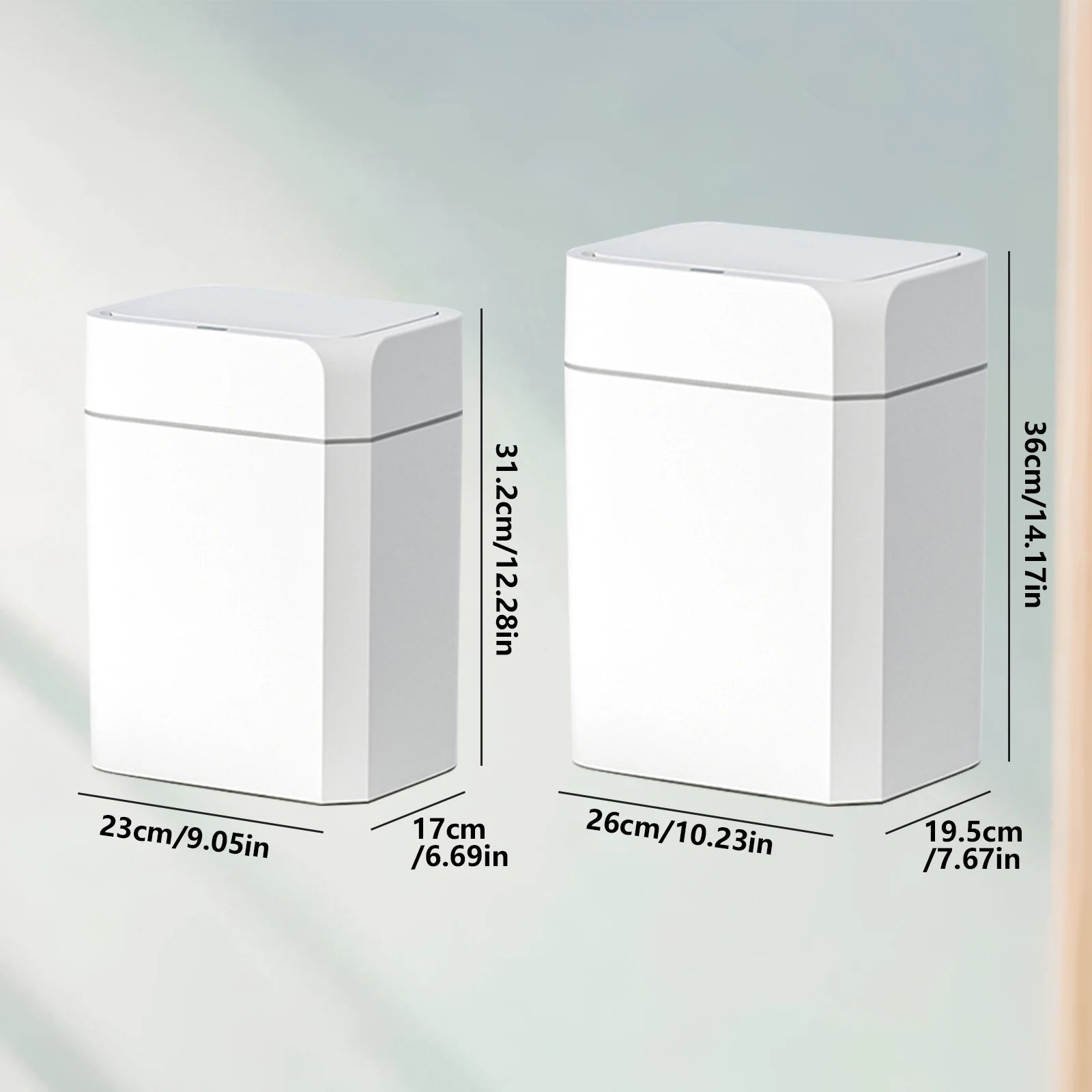 Smart Sensor Trash Can Intelligent Touchless Trash Can Quiet Auto Motion Sensor Rubbish for Kitchen Bathroom Office