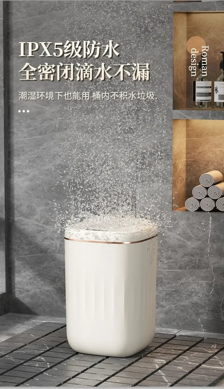 20L Automatic Smart Sensor Trash Can Waterproof Large-capacity Bathroom Toilet Paper Basket Kitchen Black Trash Bin