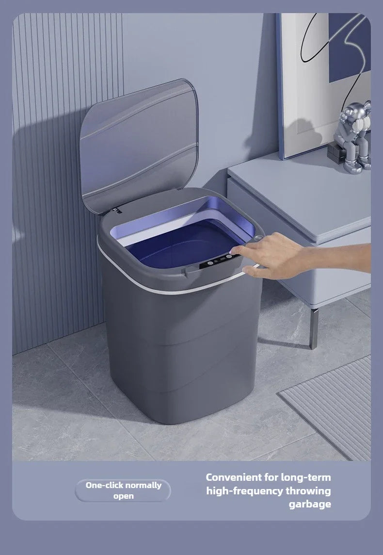 Smart Sensor Automatic Electric Trash Can Large Capacity Home Kitchen Living Room Modern Creative Waste Bin