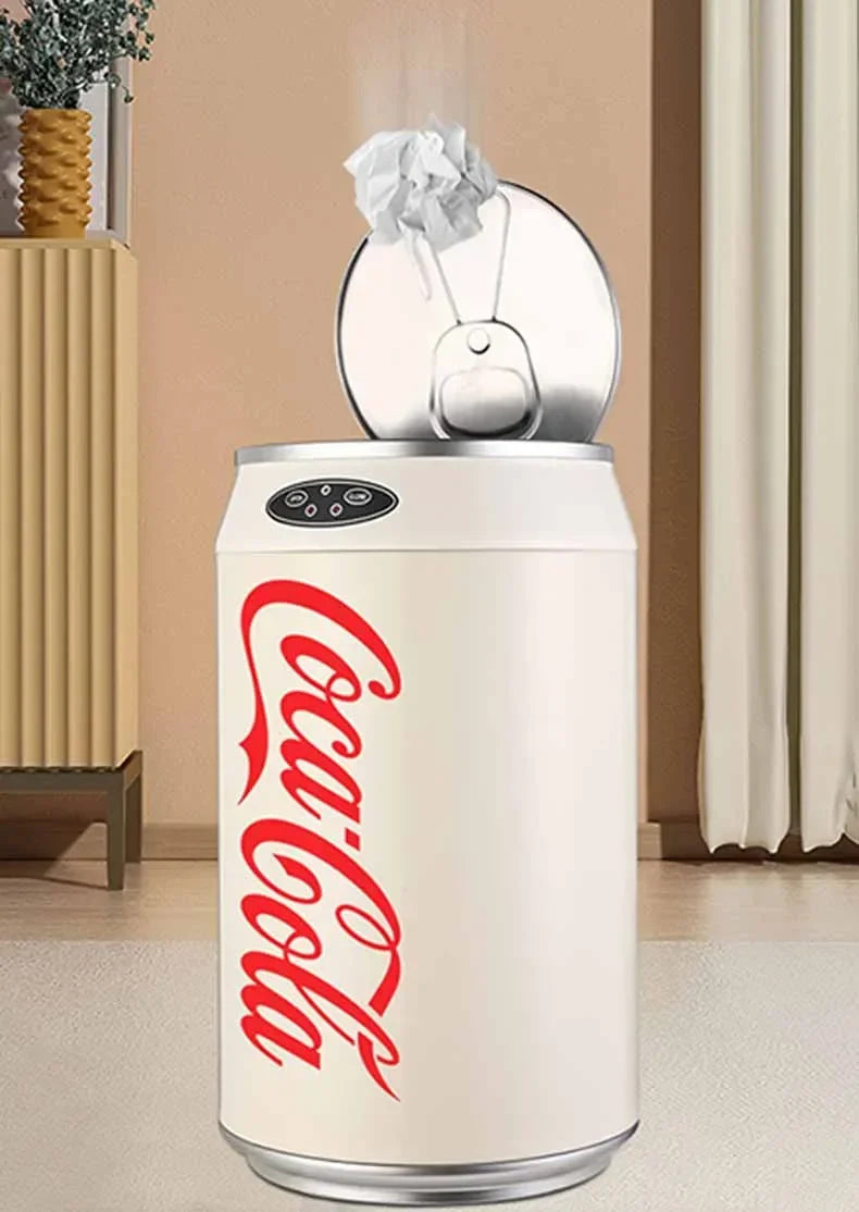 Automatic Waste Bins Creative Round Trash Can with Lid Wastebasket Design Garbage Baskets Bathroom Supplies Things for The Home