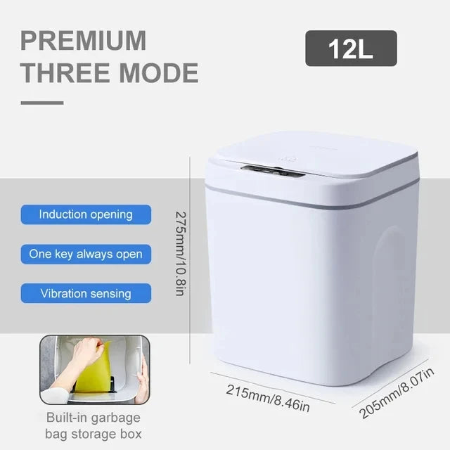 20L Smart Trash Can Bathroom Automa Sensor Dustbin Electric Waste Bin Waterproof Wastebasket For Kitchen Recycling Trash