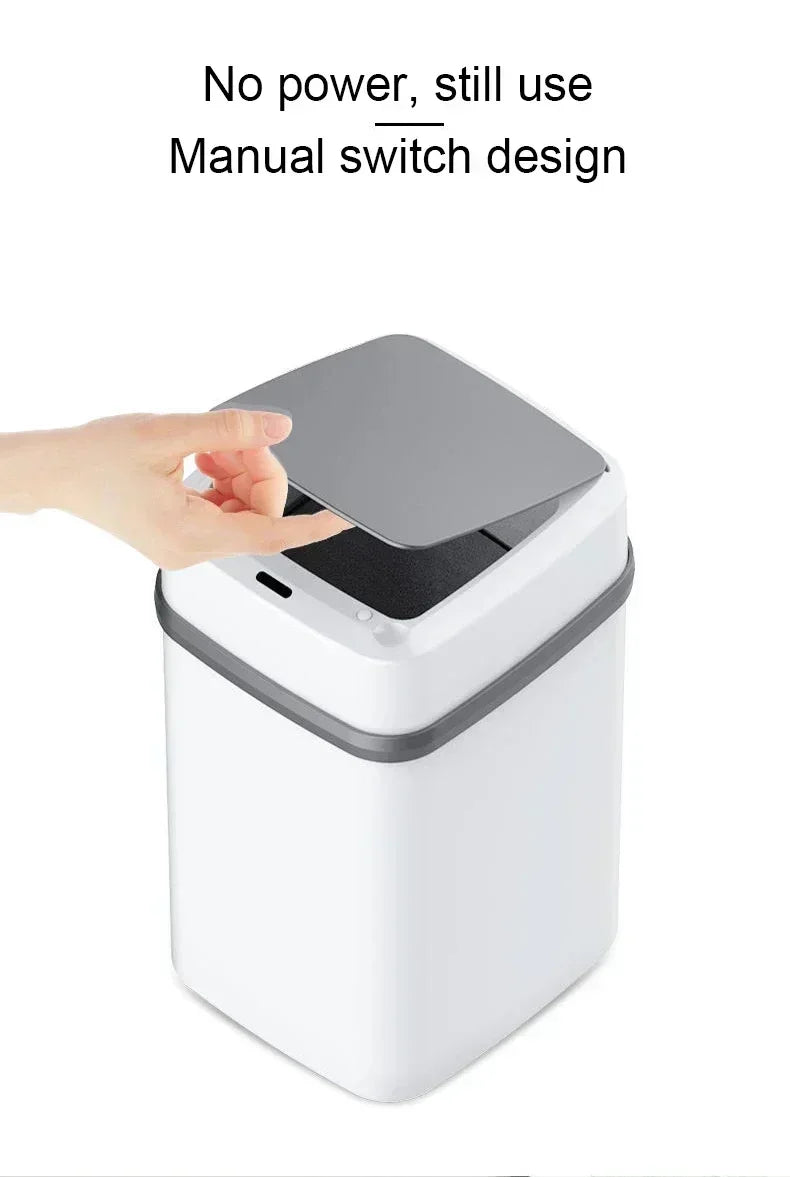 New Convenient Smart Sensing Trash Can, Kitchen Trash Can 13L, Bathroom Sensing Trash Can, Toilet Smart Trash Can, Garbage Bin