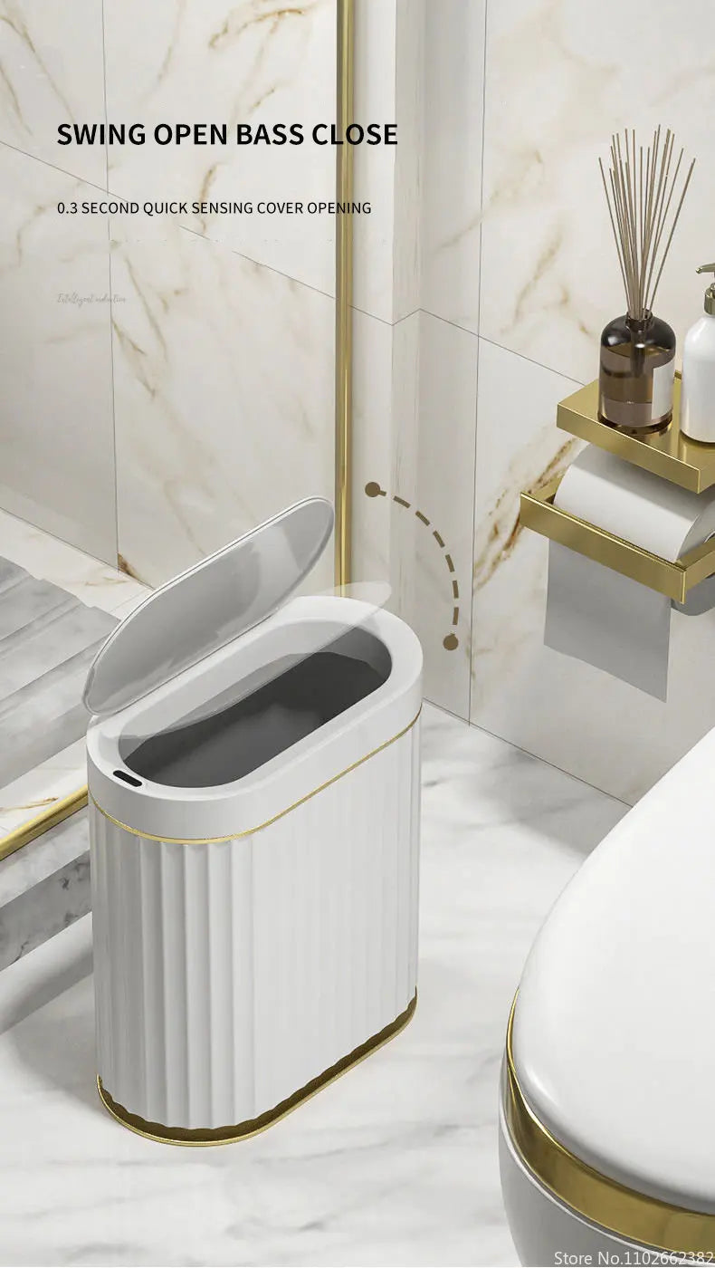 5L/7L/9L Smart Trash Can Electronic Automatic Smart Sensor Garbage Bin Household Toilet Waste Garbage Can for Kitchen Bathroom