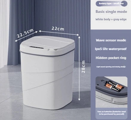 Smart Sensor Automatic Electric Trash Can Large Capacity Home Kitchen Living Room Modern Creative Waste Bin