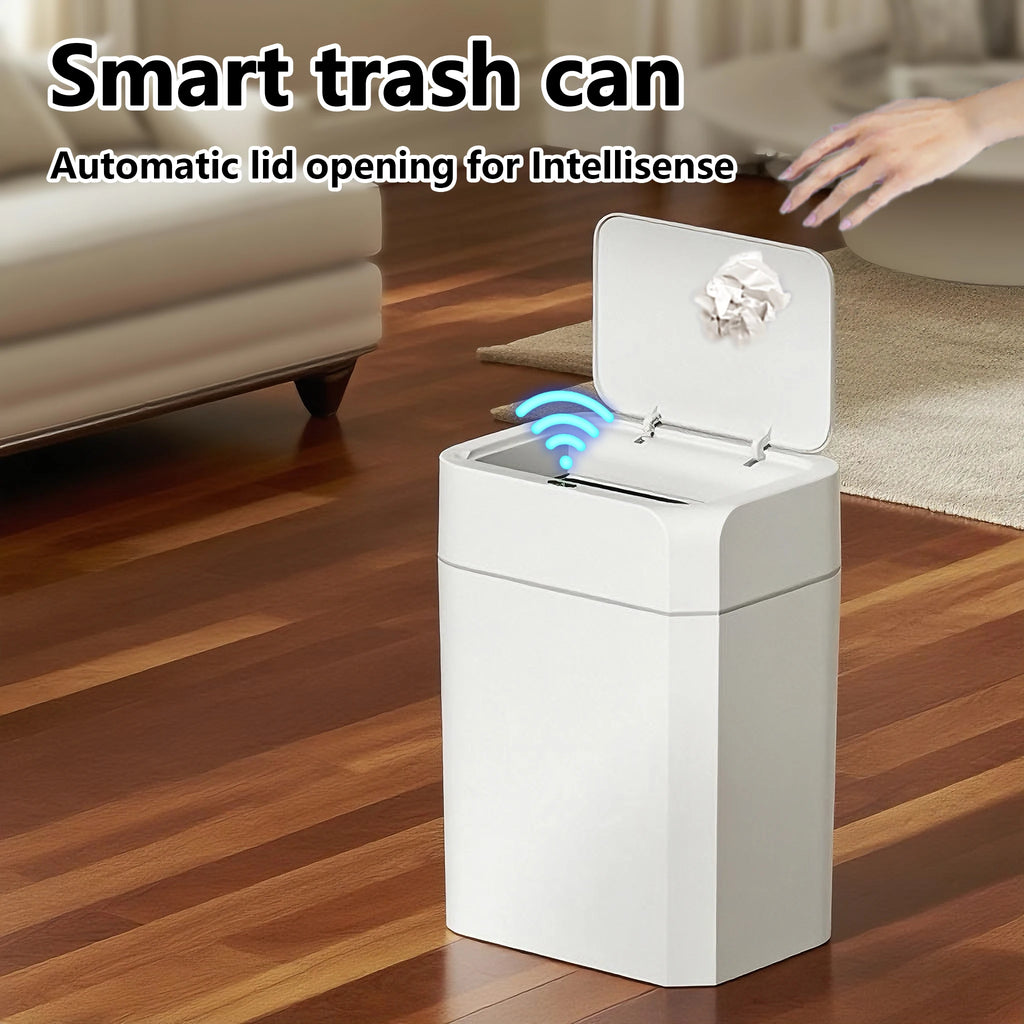 Smart Sensor Trash Can Intelligent Touchless Trash Can Quiet Auto Motion Sensor Rubbish for Kitchen Bathroom Office