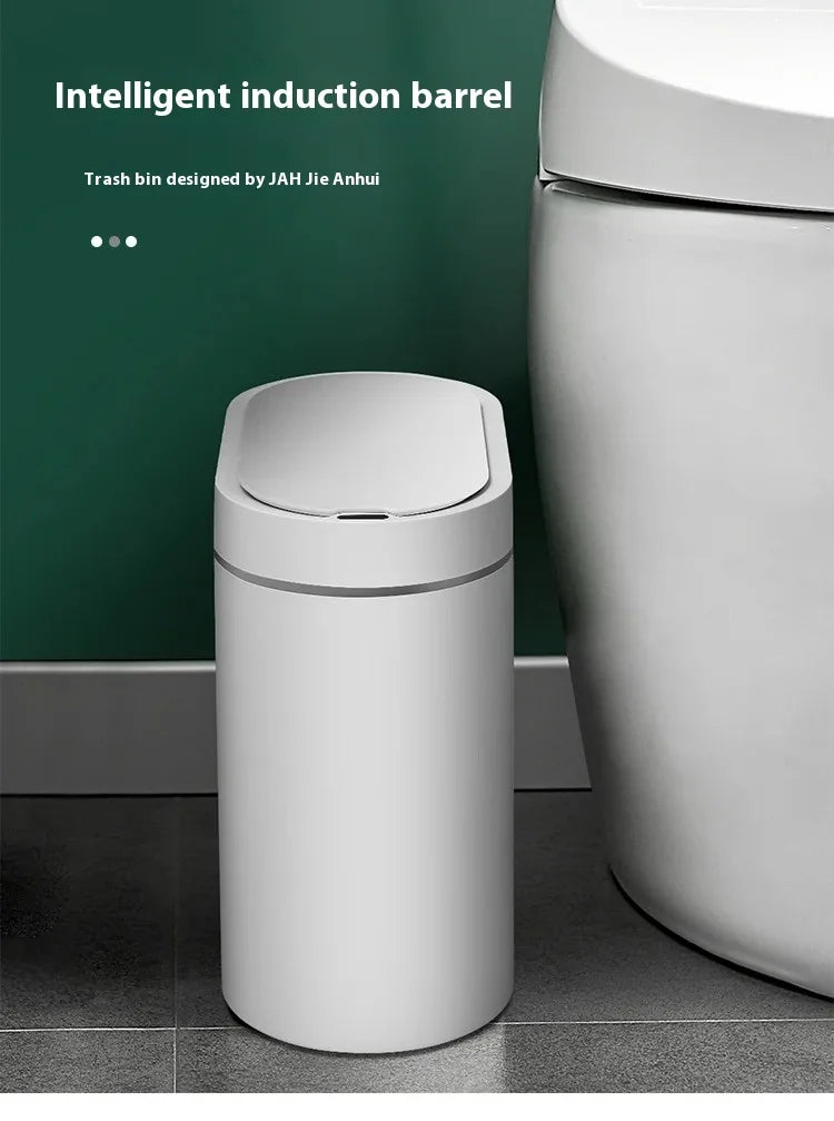 7L Automatic Bathroom Trash Can with Lid, Touchless Small Trash Can, Motion Sensor Waterproof Garbage Can for Kitchen, Bedroom