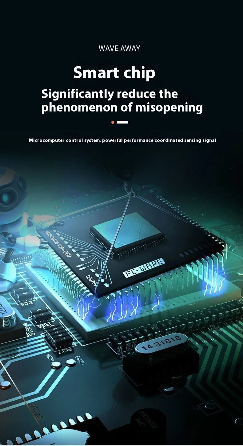 15L Silent Touchless Trash Can with Lid – Waterproof Smart Sensor Dustbin