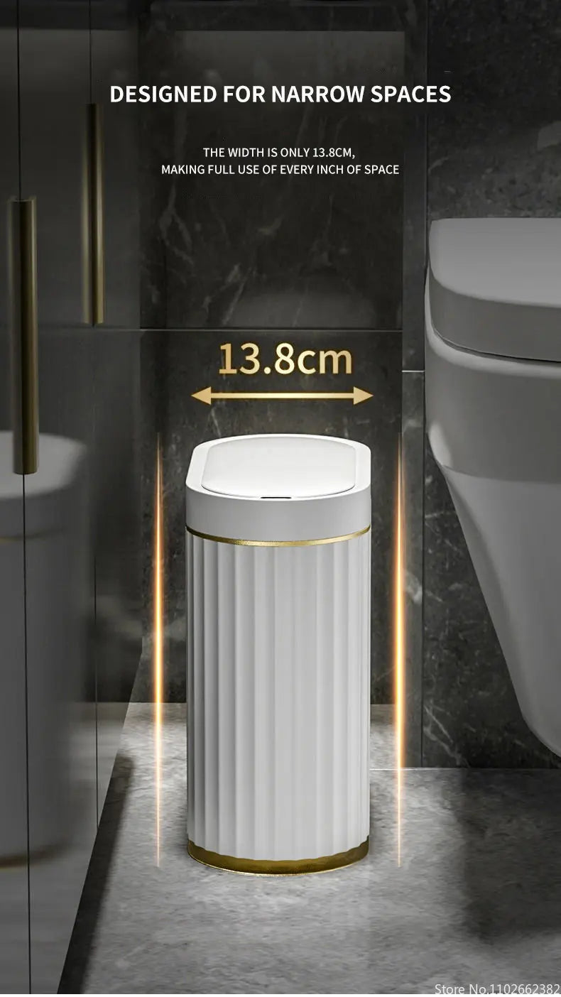 5L/7L/9L Smart Trash Can Electronic Automatic Smart Sensor Garbage Bin Household Toilet Waste Garbage Can for Kitchen Bathroom