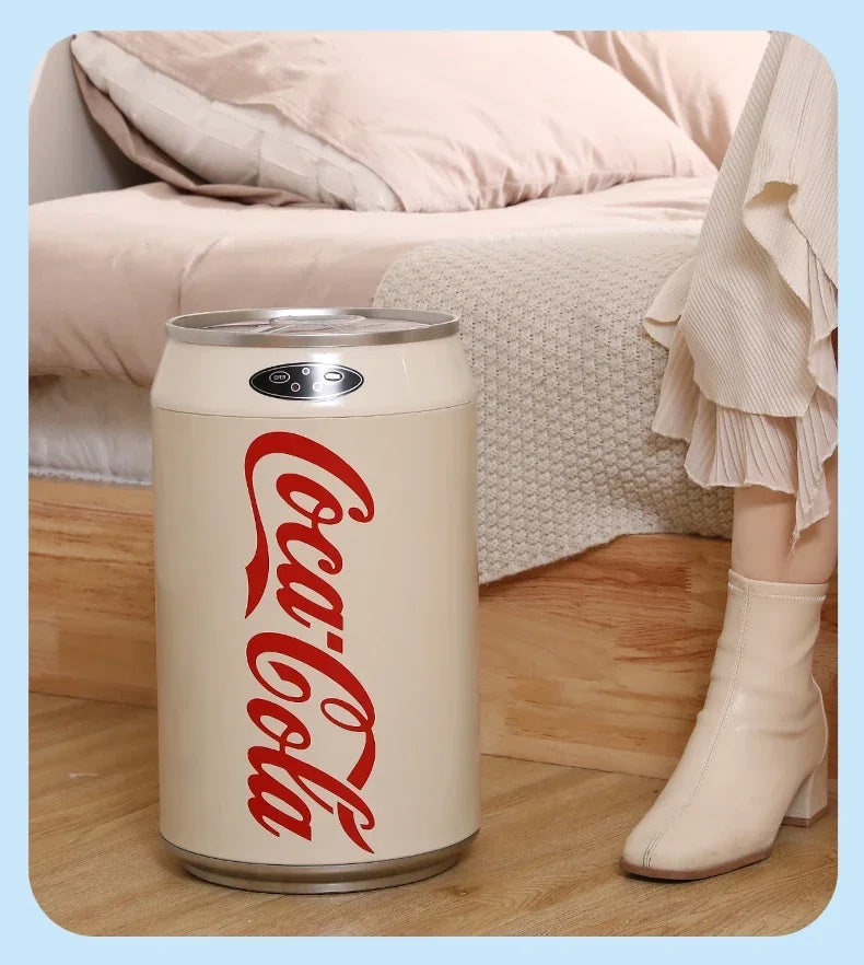 Automatic Waste Bins Creative Round Trash Can with Lid Wastebasket Design Garbage Baskets Bathroom Supplies Things for The Home