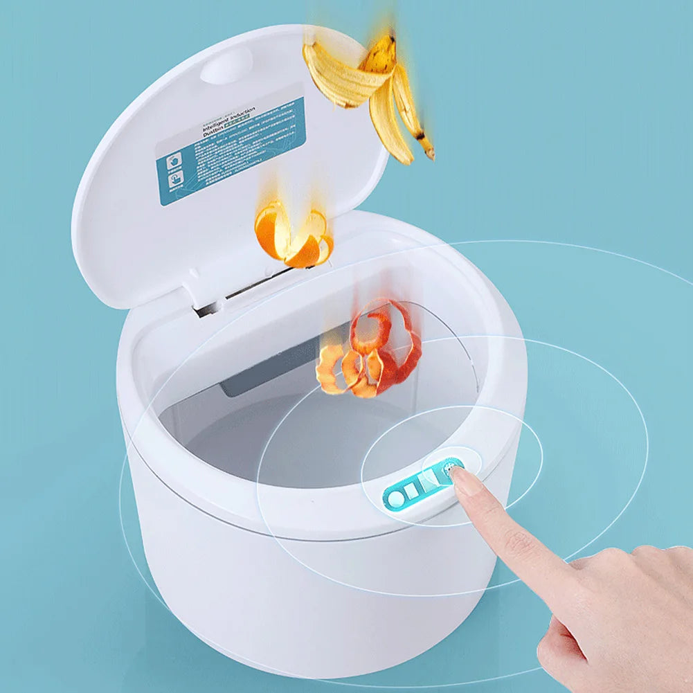 3L Smart Sensor Trash Can Desk Waste Bin Paper Basket Luxury Induction Garbage Bin Living Room Cracks Trash Bin for Car Outdoor