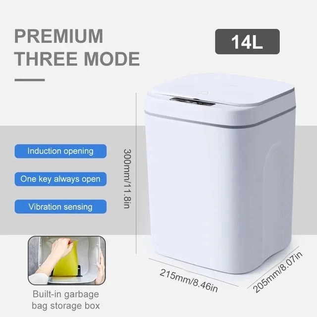 20L Smart Trash Can Bathroom Automa Sensor Dustbin Electric Waste Bin Waterproof Wastebasket For Kitchen Recycling Trash