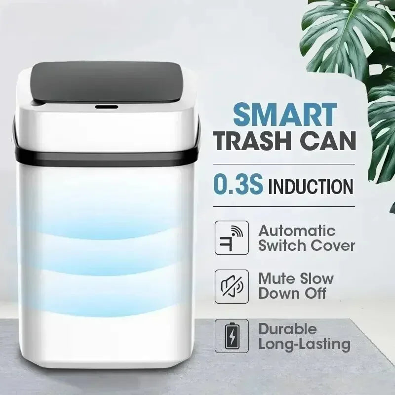 13L bathroom touch trash can, smart toilet trash can, kitchen trash can, smart sensor trash can.