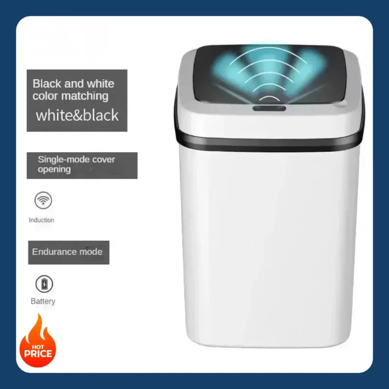 New Convenient Smart Sensing Trash Can, Kitchen Trash Can 13L, Bathroom Sensing Trash Can, Toilet Smart Trash Can, Garbage Bin