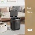 20L Automatic Smart Sensor Trash Can Waterproof Large-capacity Bathroom Toilet Paper Basket Kitchen Black Trash Bin