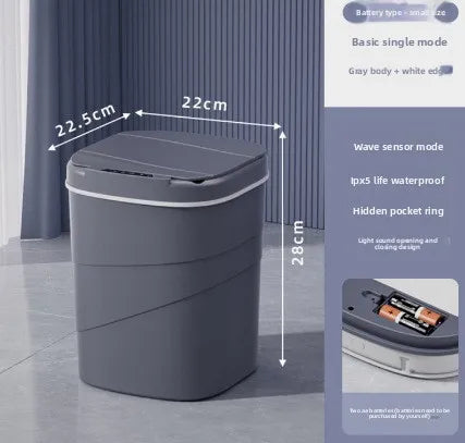 Smart Sensor Automatic Electric Trash Can Large Capacity Home Kitchen Living Room Modern Creative Waste Bin