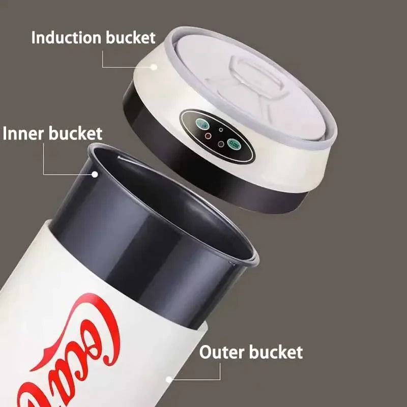 Automatic Waste Bins Creative Round Trash Can with Lid Wastebasket Design Garbage Baskets Bathroom Supplies Things for The Home