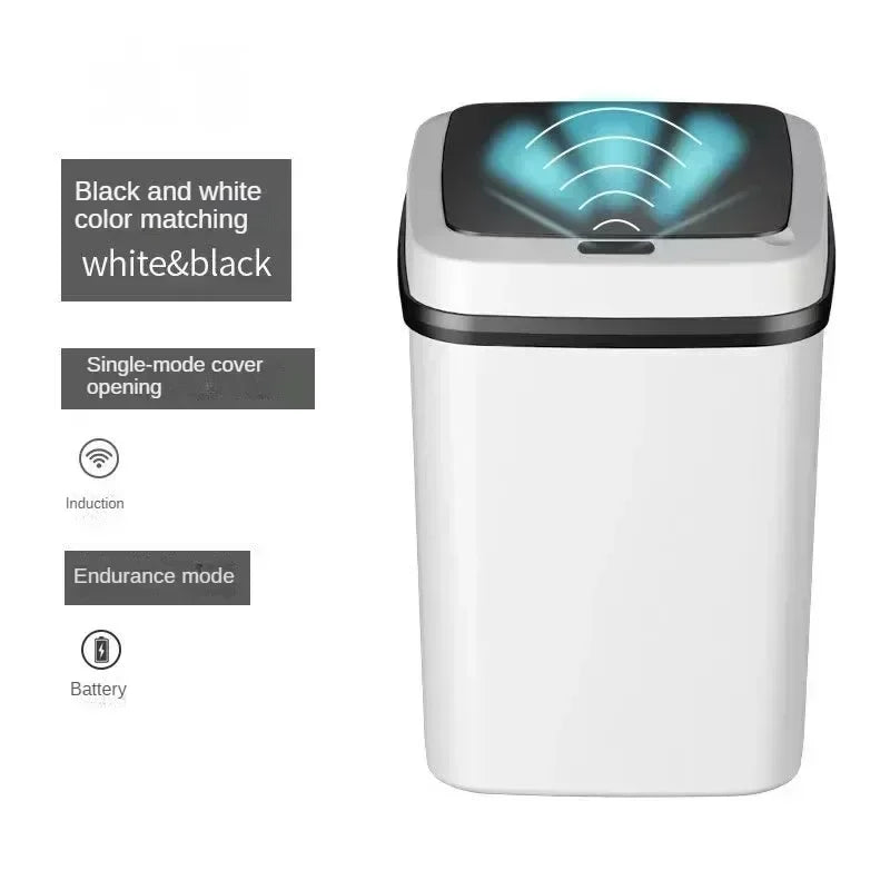New Convenient Smart Sensing Trash Can, Kitchen Trash Can 13L, Bathroom Sensing Trash Can, Toilet Smart Trash Can, Garbage Bin