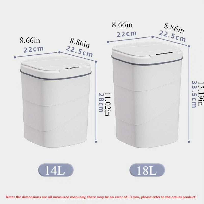 Smart Sensor Automatic Electric Trash Can Large Capacity Home Kitchen Living Room Modern Creative Waste Bin