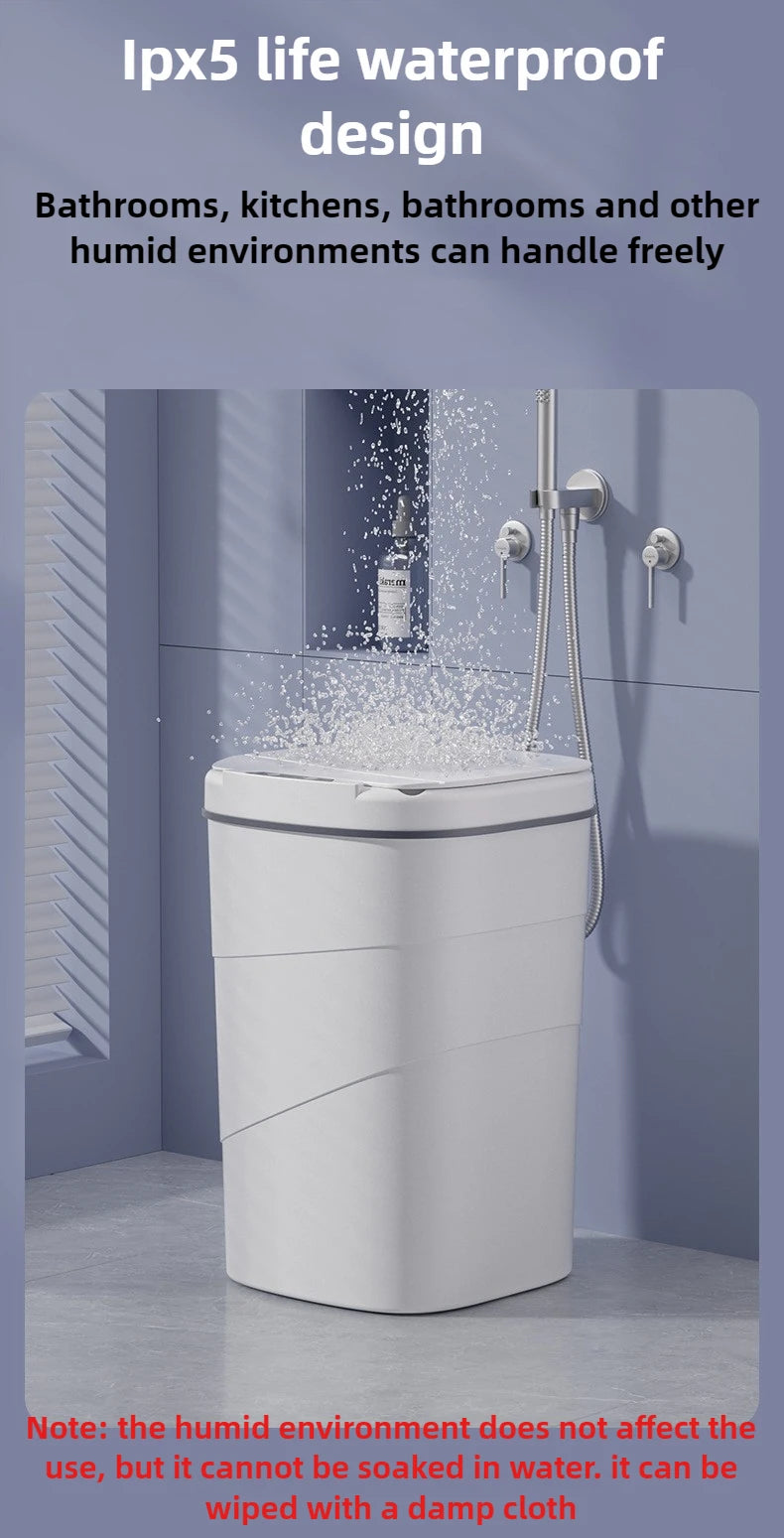 Smart Sensor Automatic Electric Trash Can Large Capacity Home Kitchen Living Room Modern Creative Waste Bin