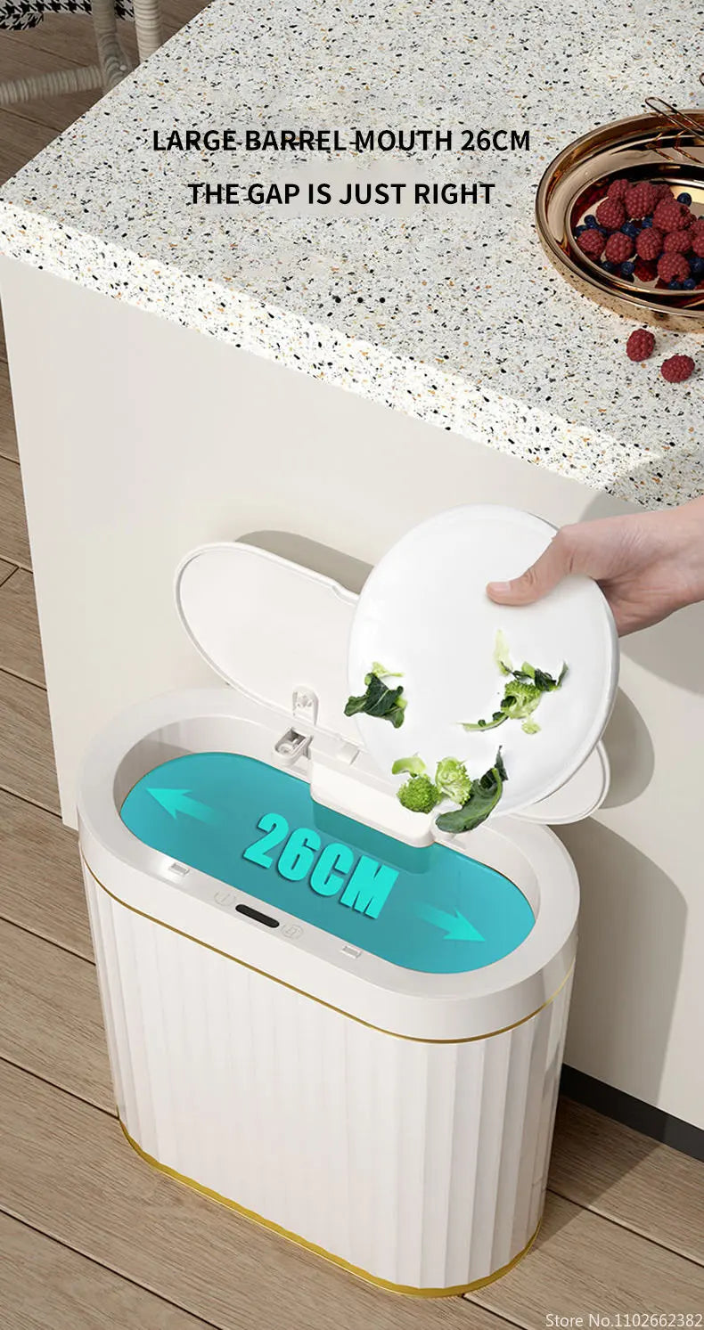 5L/7L/9L Smart Trash Can Electronic Automatic Smart Sensor Garbage Bin Household Toilet Waste Garbage Can for Kitchen Bathroom