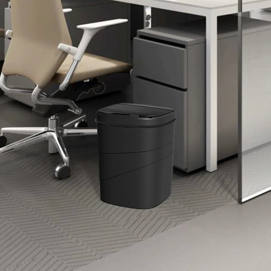 Smart Sensor Touchless Automatic Closing Trash Can Battery Powered for Kitchen Bathroom House Office