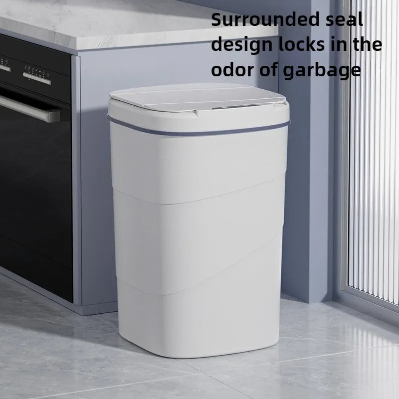 Smart Sensor Automatic Electric Trash Can Large Capacity Home Kitchen Living Room Modern Creative Waste Bin