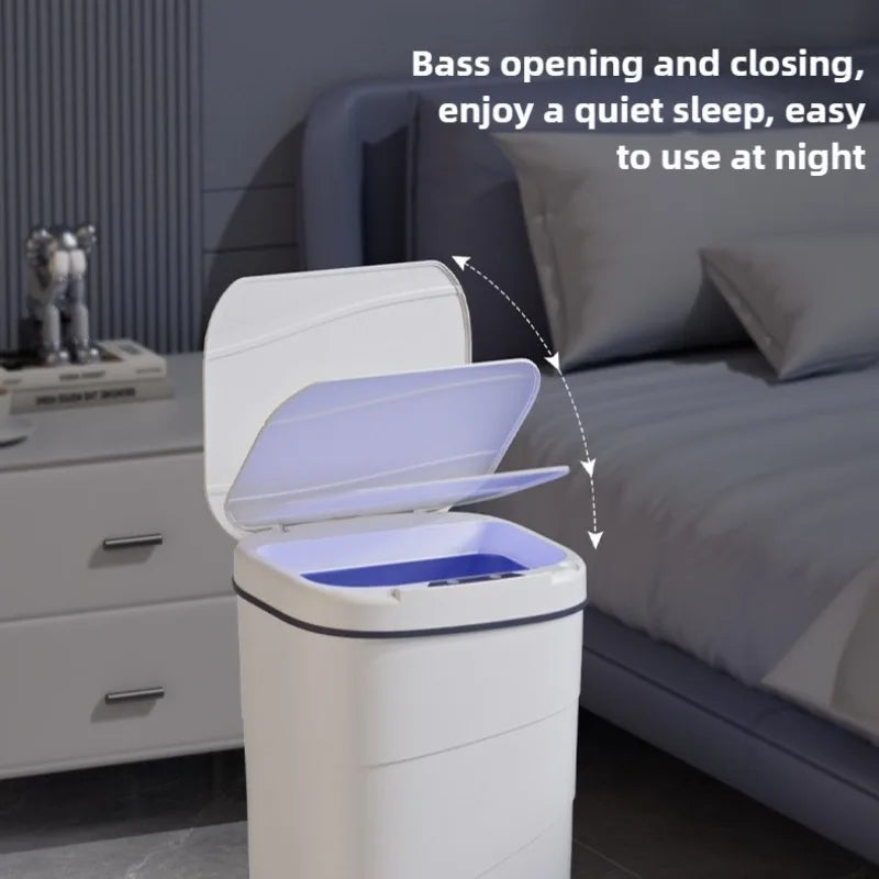 Smart Sensor Automatic Electric Trash Can Large Capacity Home Kitchen Living Room Modern Creative Waste Bin