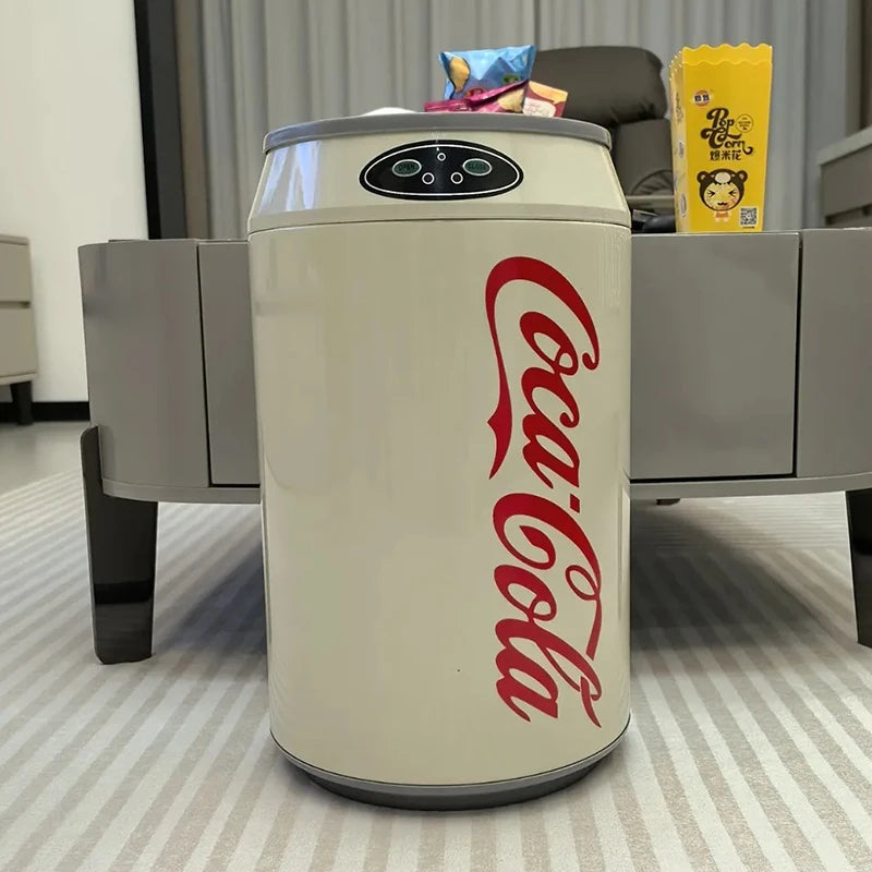 Automatic Waste Bins Creative Round Trash Can with Lid Wastebasket Design Garbage Baskets Bathroom Supplies Things for The Home