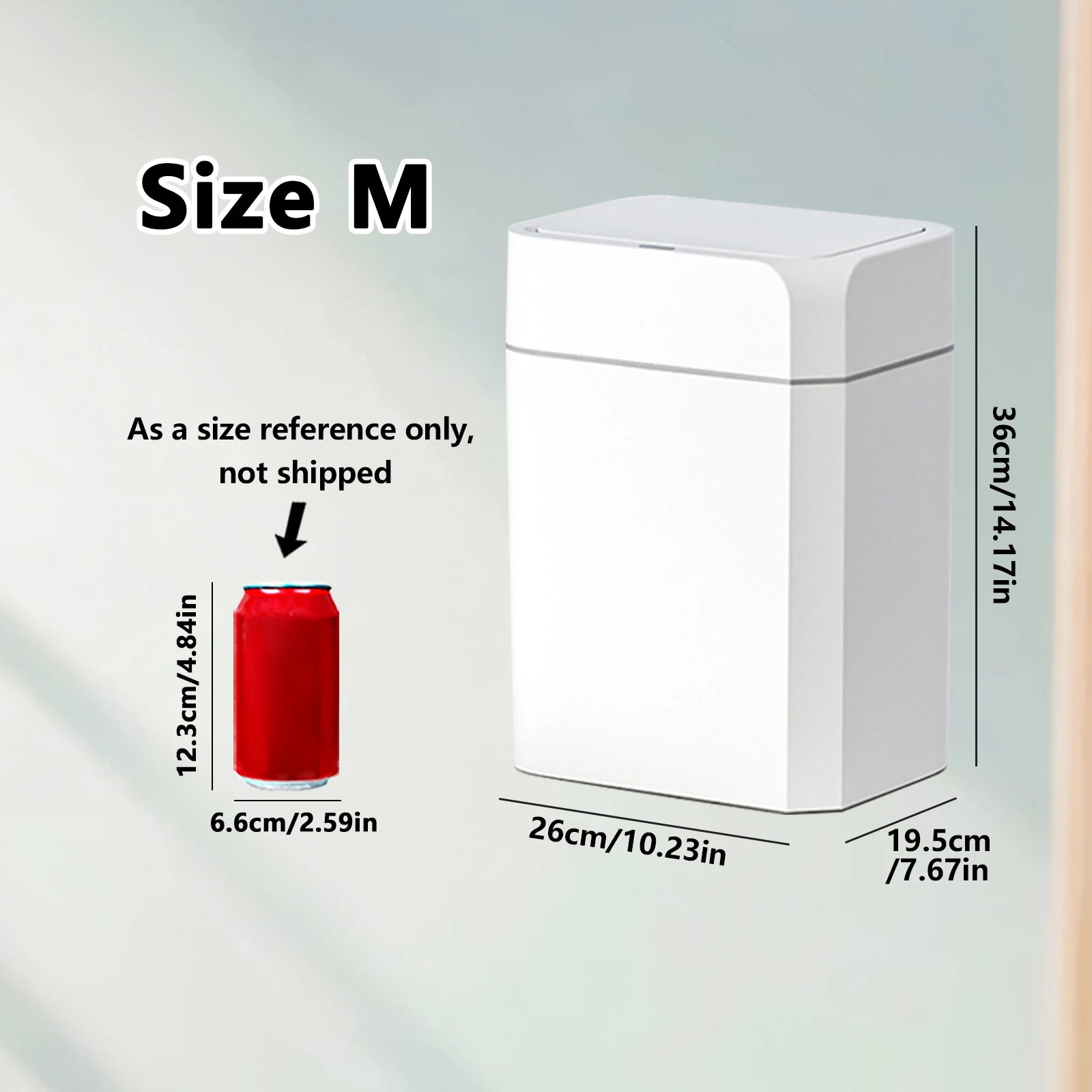 Smart Sensor Trash Can Intelligent Touchless Trash Can Quiet Auto Motion Sensor Rubbish for Kitchen Bathroom Office