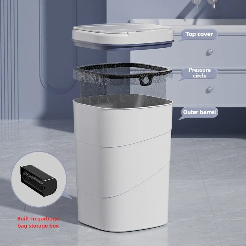 Smart Sensor Automatic Electric Trash Can Large Capacity Home Kitchen Living Room Modern Creative Waste Bin