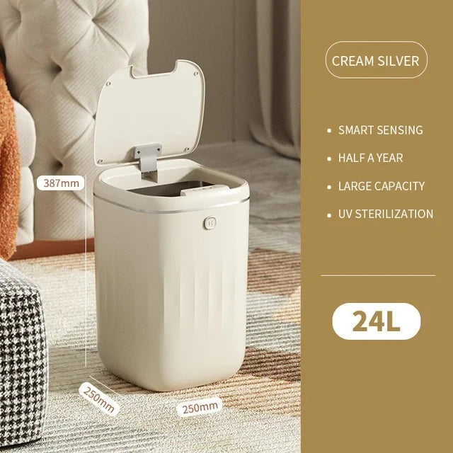20L Smart Trash Can Bathroom Automa Sensor Dustbin Electric Waste Bin Waterproof Wastebasket For Kitchen Recycling Trash